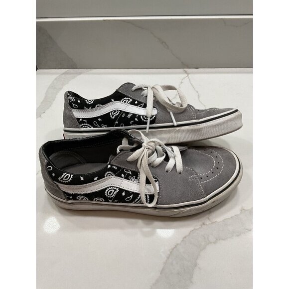 Vans Paisley Grey Suede Uni-Sex Shoes Size M 7 W 8.5 - Picture 3 of 7